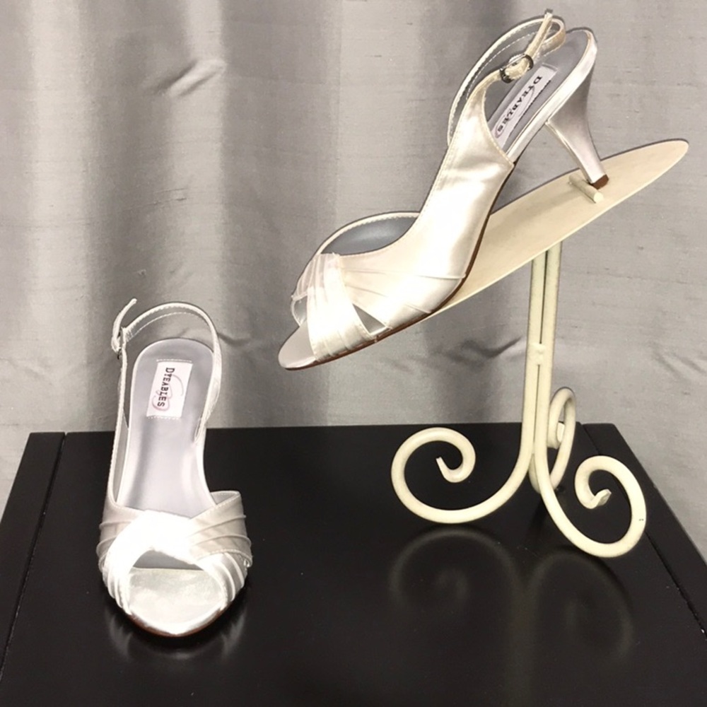 White Satin Heel